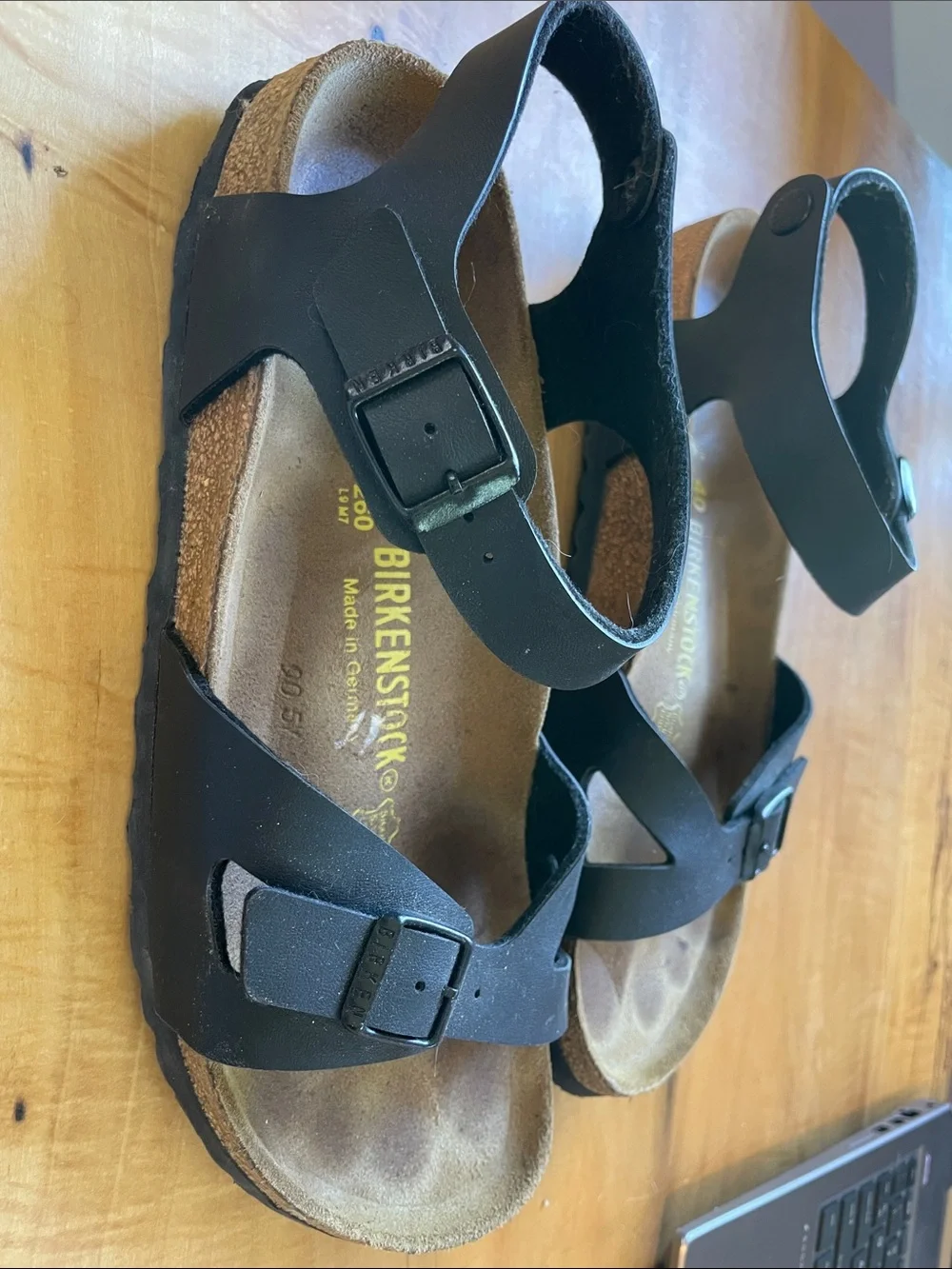 Birkenstock Rio Black Sandals with Adjustable Buckles - Picture 2 of 6